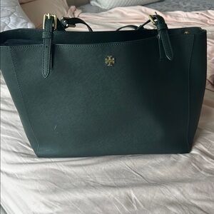 Tory Burch Green Tote Bag